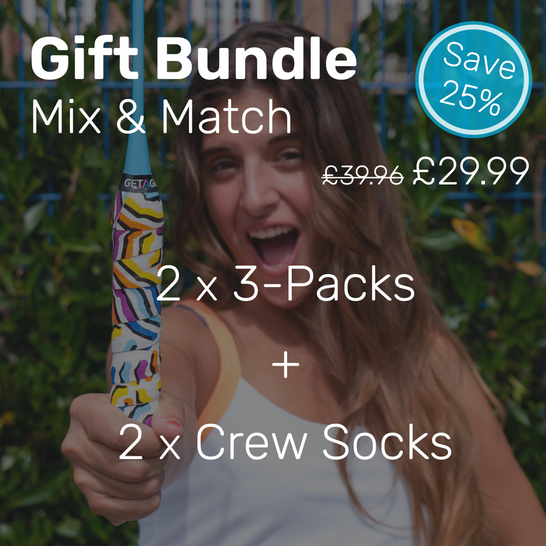 2 x 3 Packs + 2 x Socks (Mix & Match) - Badminton