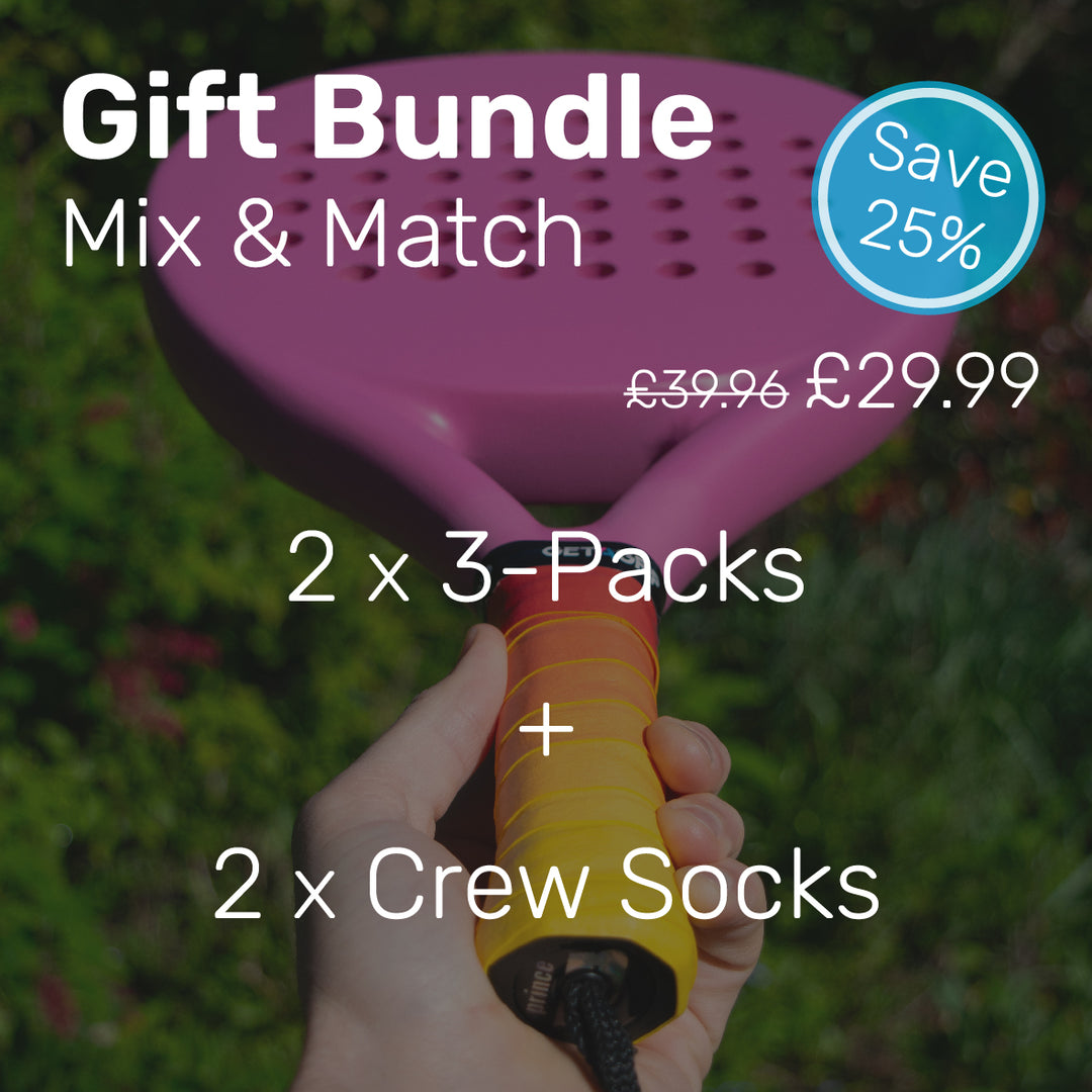 2 x 3 Packs + 2 x Socks (Mix & Match) - Padel - UK