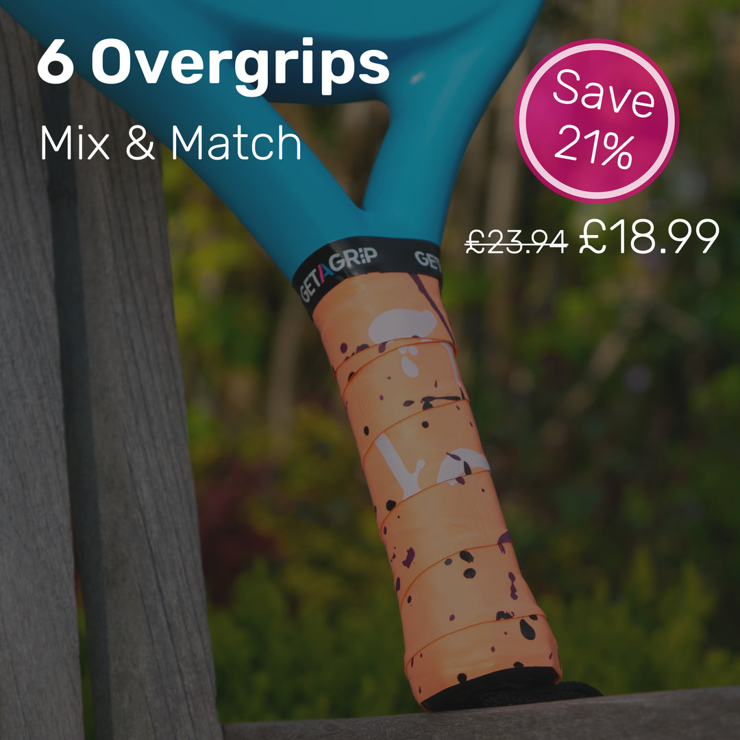 6 Padel Grips - Mix & Match - UK