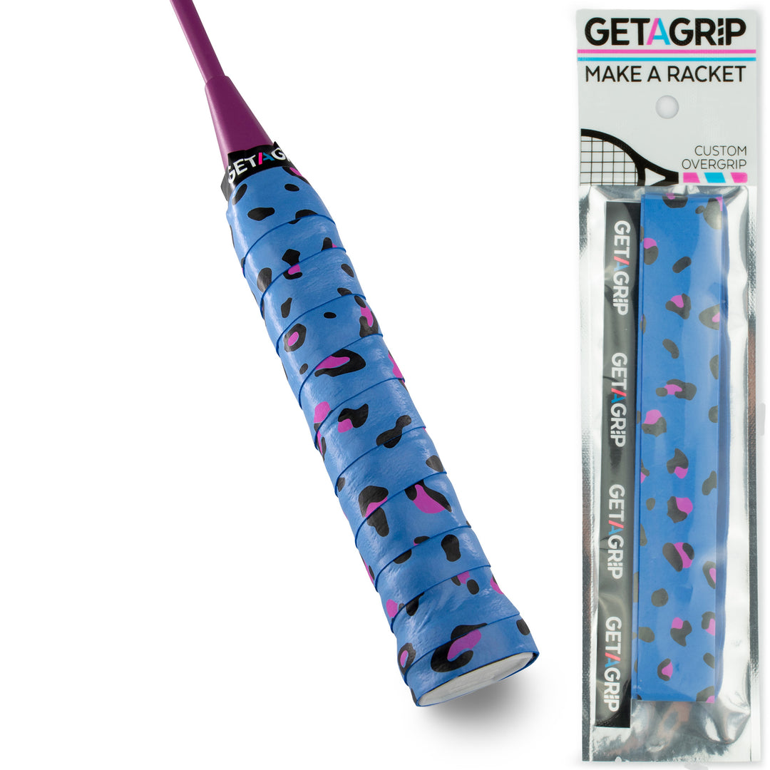 Change Your Spots - Badminton Overgrip, blue and purple and black