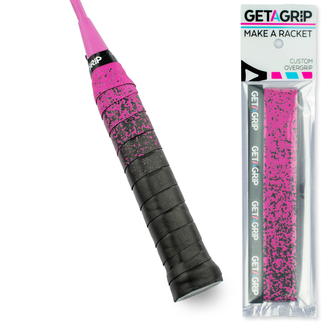 Looking Sharp - Badminton Overgrip, pink and black