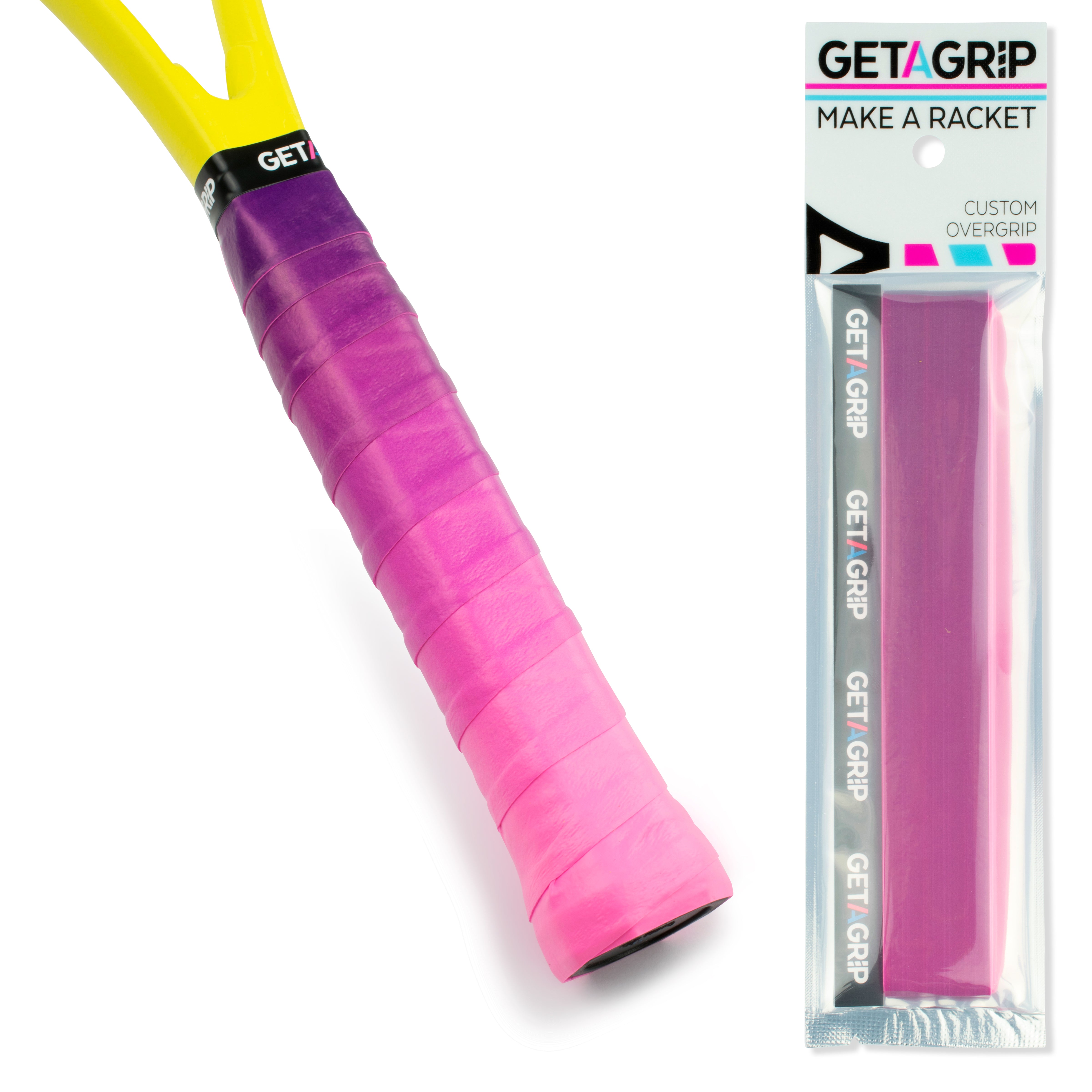 Tacky Racket Grip Tennis Overgrip - Tacky Absorbent Grip - Bright Style - Get A Grip ...