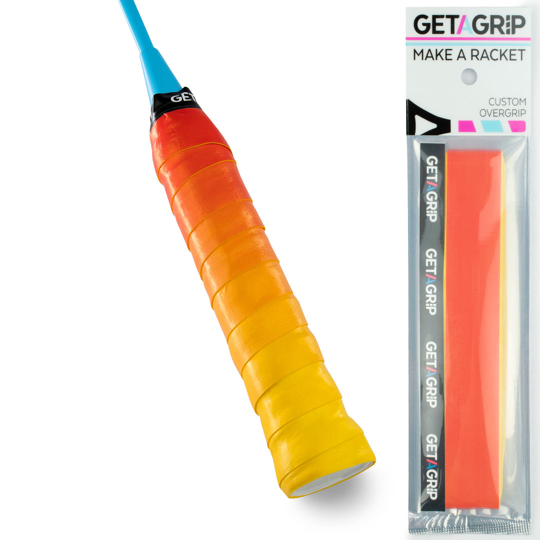 Game, Sunset, Match - Badminton Overgrip, red and yellow