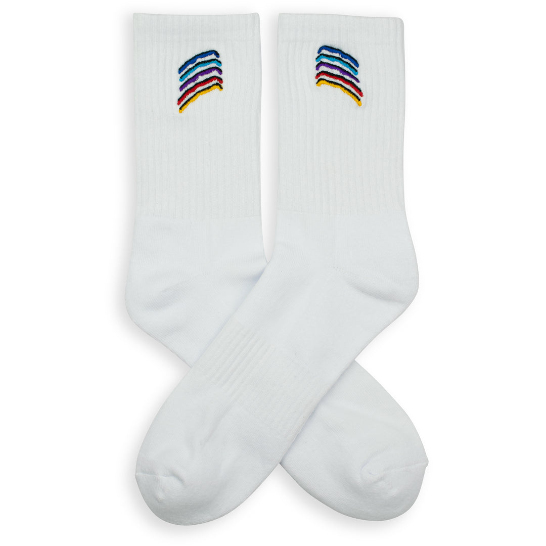 Withe Socks White Sports Crew Socks | Get A Grip Club
