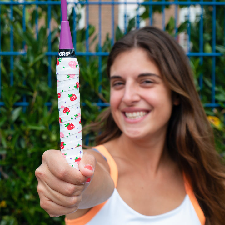 Strawberries & Cream Badminton Racquet Grip