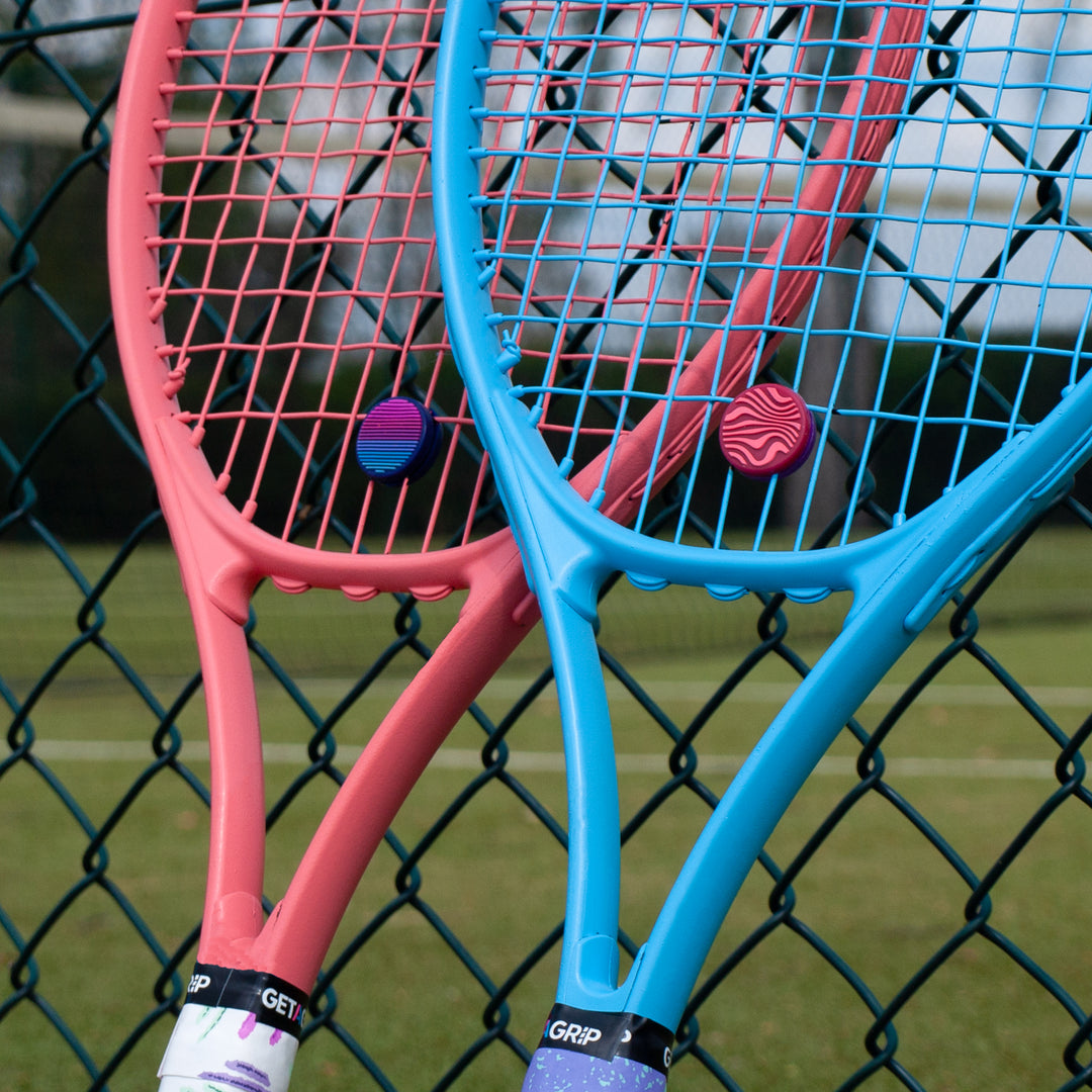 Menolana Set Of Tennis Racquet Vibration Dampeners - Silicone Shock Absorbers, Easy To Install (Multi-Color)